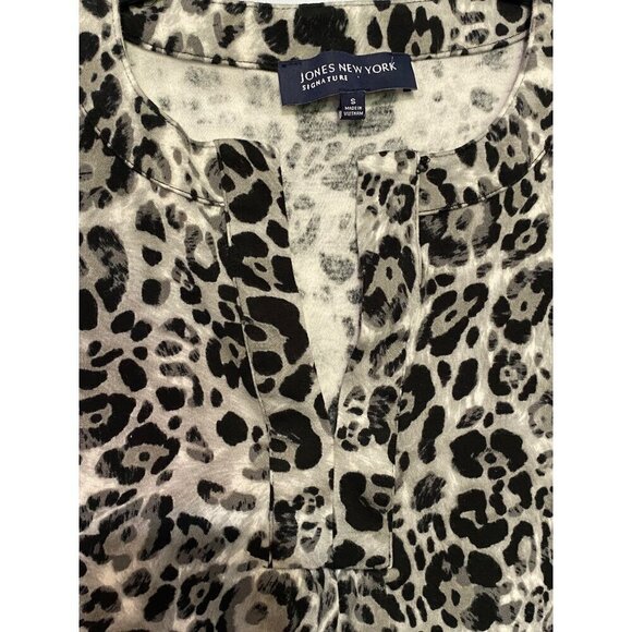 Jones New York Signature Sleeveless Animal Print Top Size Small - Picture 2 of 9